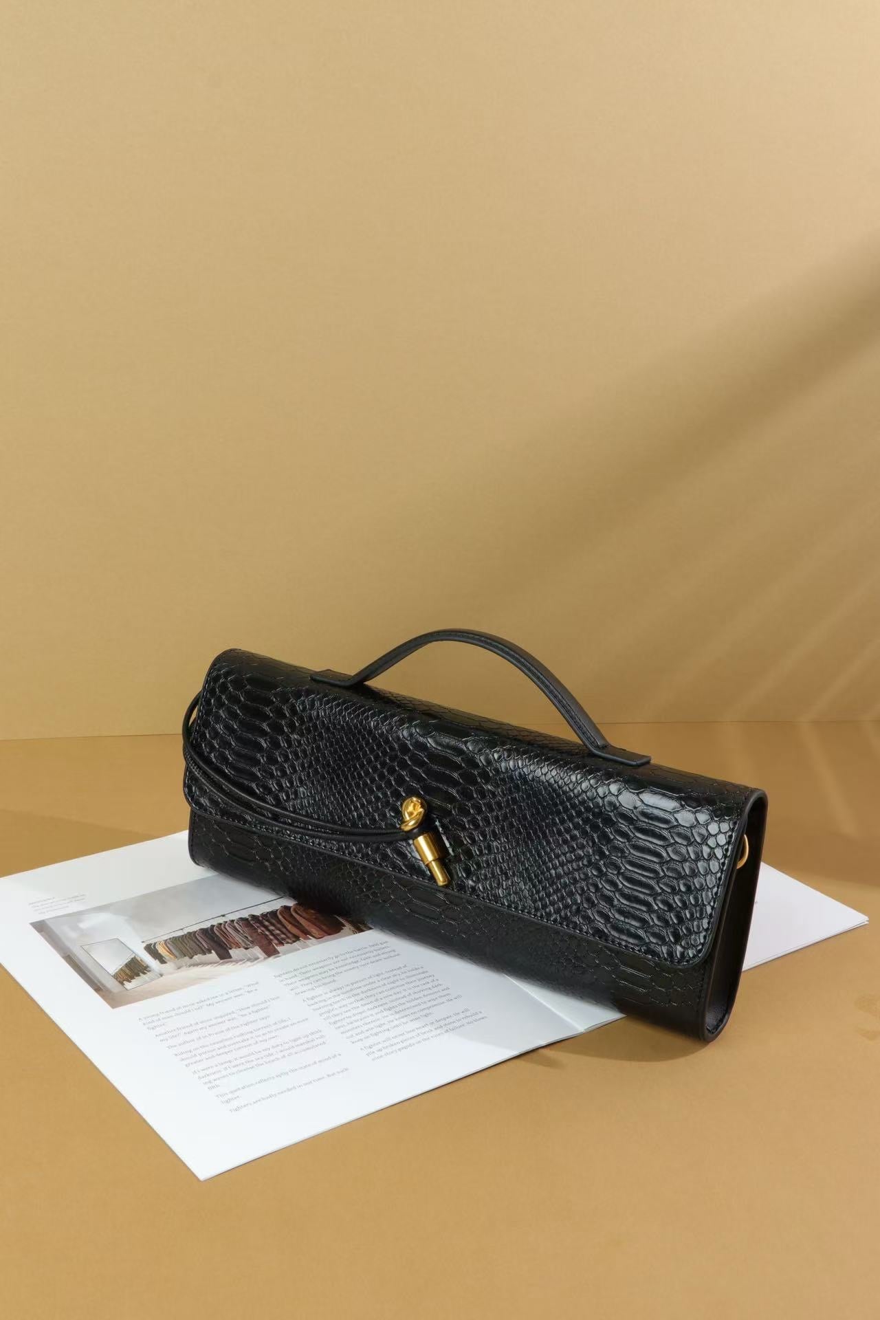 Aurelle Croco Clutch Τσαντάκι