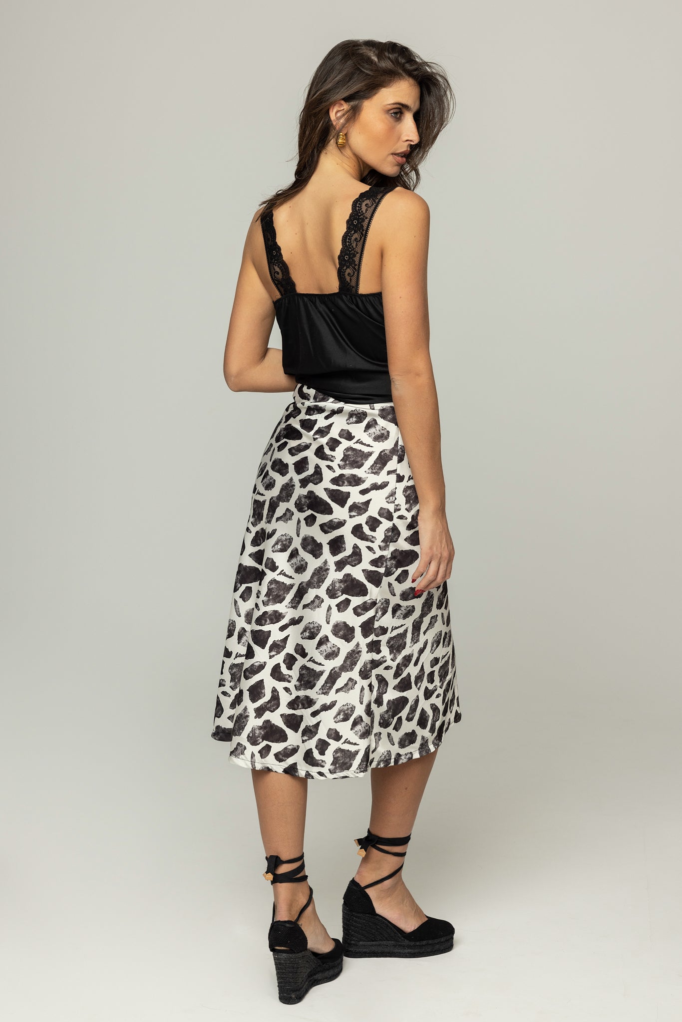 Midi Skirt with Print